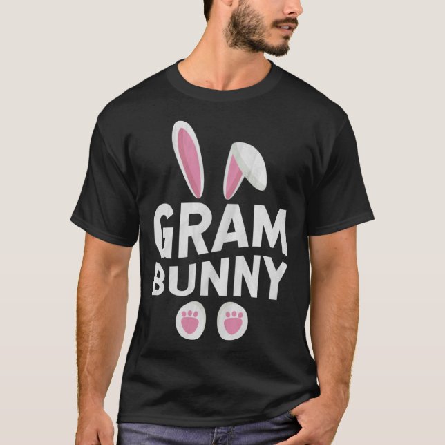 Cute Matching Family Easter Day  Gram Bunny T-Shirt (Vorderseite)