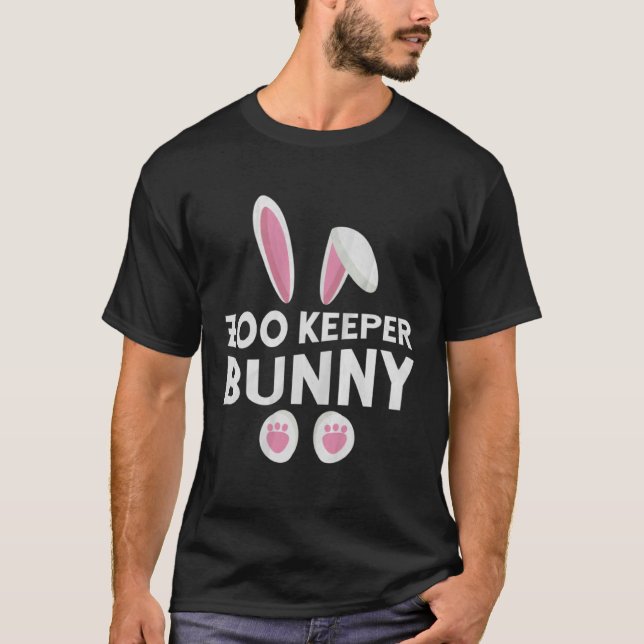 Cute Matching Family Easter Day  Zoo Keeper Bunny T-Shirt (Vorderseite)