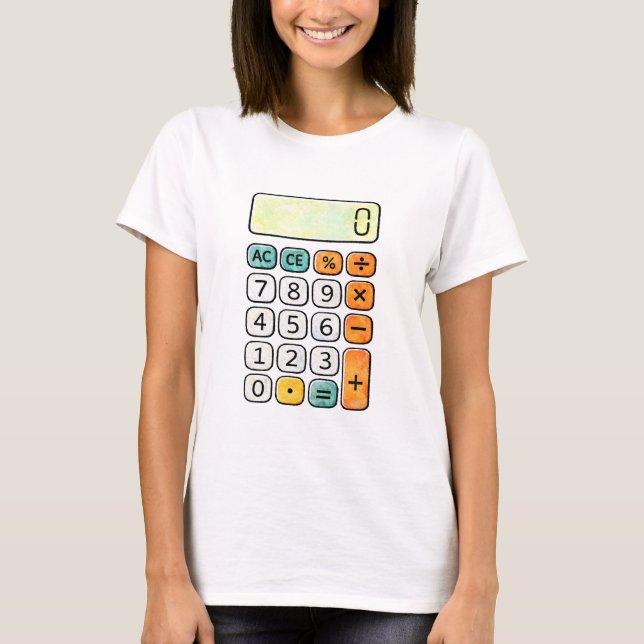 Cute Maths Calculator T Shirt for Kids School (Vorderseite)