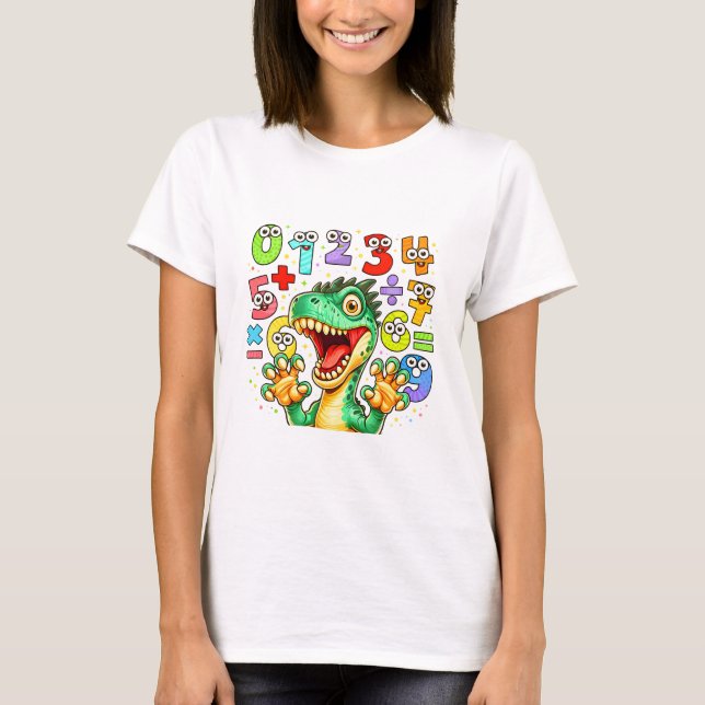 Cute Maths Crocodile Numbers T Shirt for Kids (Vorderseite)