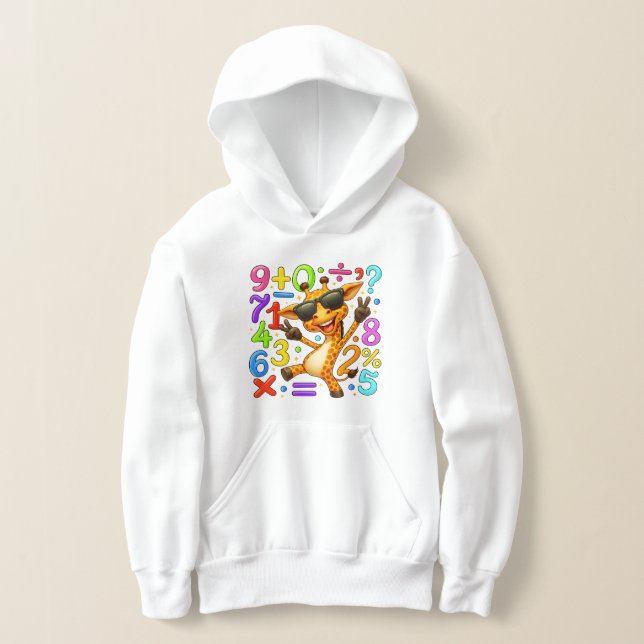 Cute Maths Fox Numbers Hoodie for Kids (Ablage )