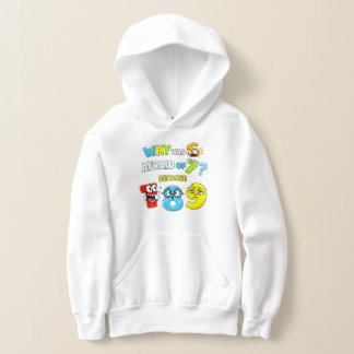 Cute Maths Numbers Cartoon Hoodie Kids UK Learning
