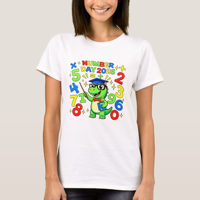 Cute Maths Numbers Frog Number Day T Shirt KidsUK! (Vorderseite)