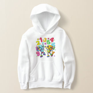 Cute Maths Numbers Monsters Cartoon Hoodie Kids UK