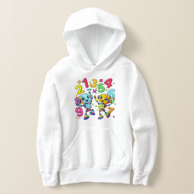 Cute Maths Numbers Monsters Cartoon Hoodie Kids UK (Ablage )