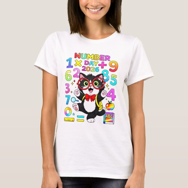 Cute Maths Numbers Panda Number Day T Shirt Kids!! (Vorderseite)