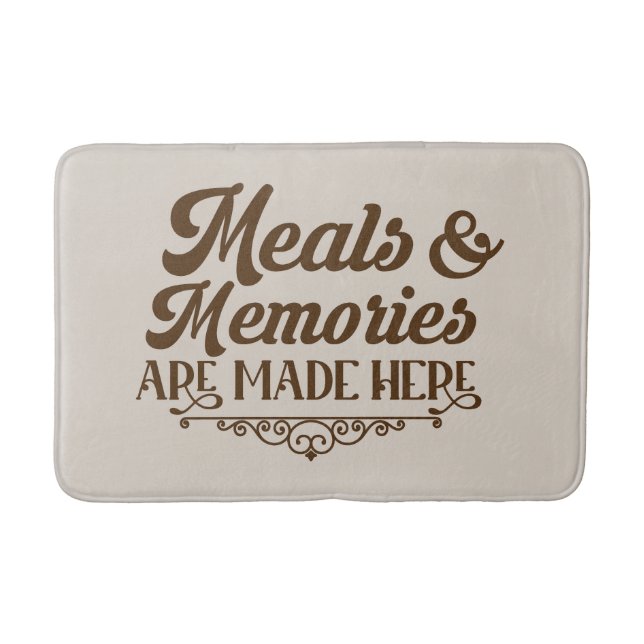 Cute meals memories word art  badematte (Vorderseite)