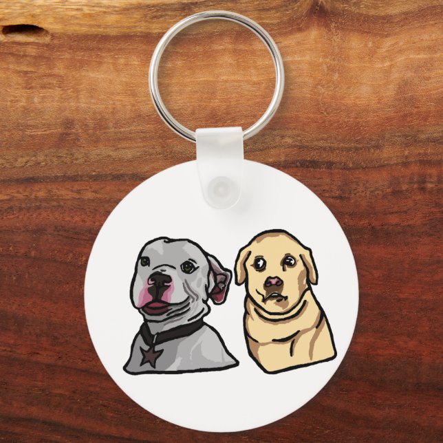 Cute Meme Dogs Schlüsselanhänger (Vorderseite)