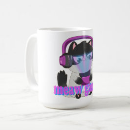 Cute Meow Gamer Cat - Kawaii Gaming Kitten Kaffeetasse