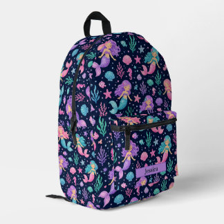 Cute Mermaid Pattern Bedruckter Rucksack