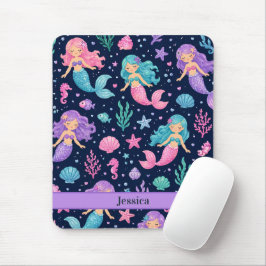 Cute Mermaid Pattern Mousepad