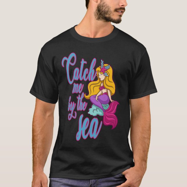 Cute mermaid waves sea for a Mermaids fans T-Shirt (Vorderseite)