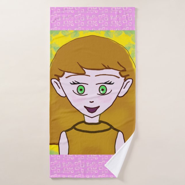 Cute Merry Pink  Badhandtuch Set (Badehandtuch)