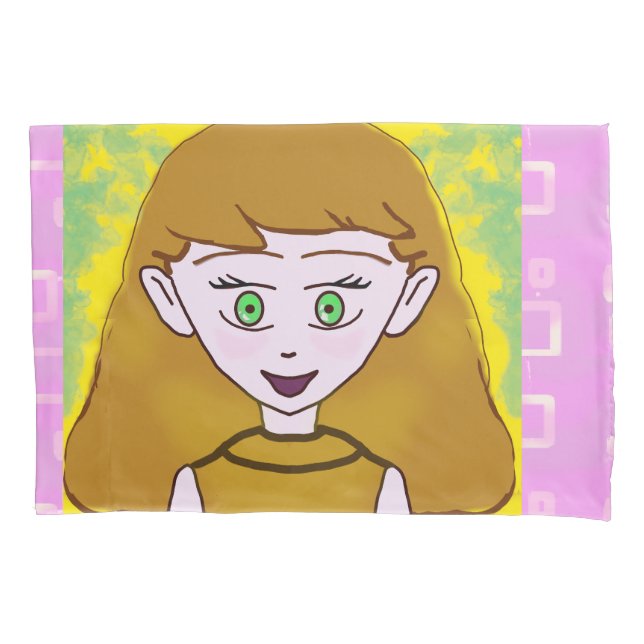 Cute Merry Pink pillowcase Kissenbezug (Vorderseite)