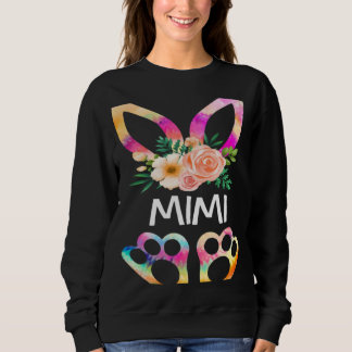 Cute Mimi Bunny Tie Dye Print  Family Easter Day M Sweatshirt