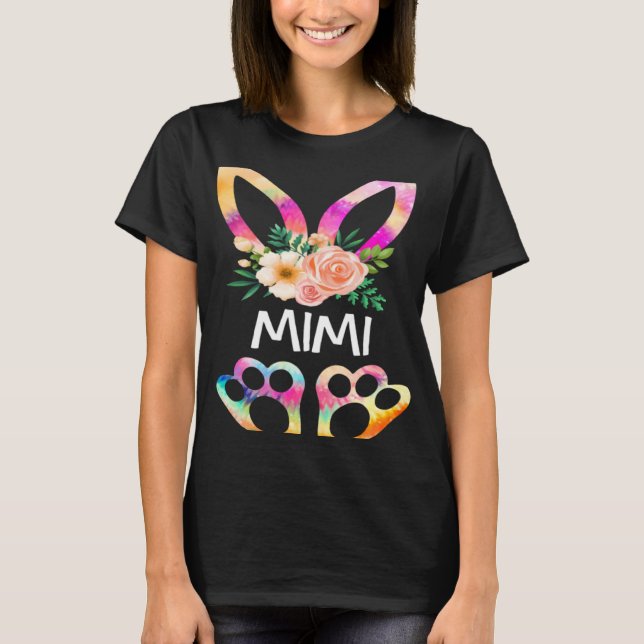 Cute Mimi Bunny Tie Dye Print  Family Easter Day M T-Shirt (Vorderseite)