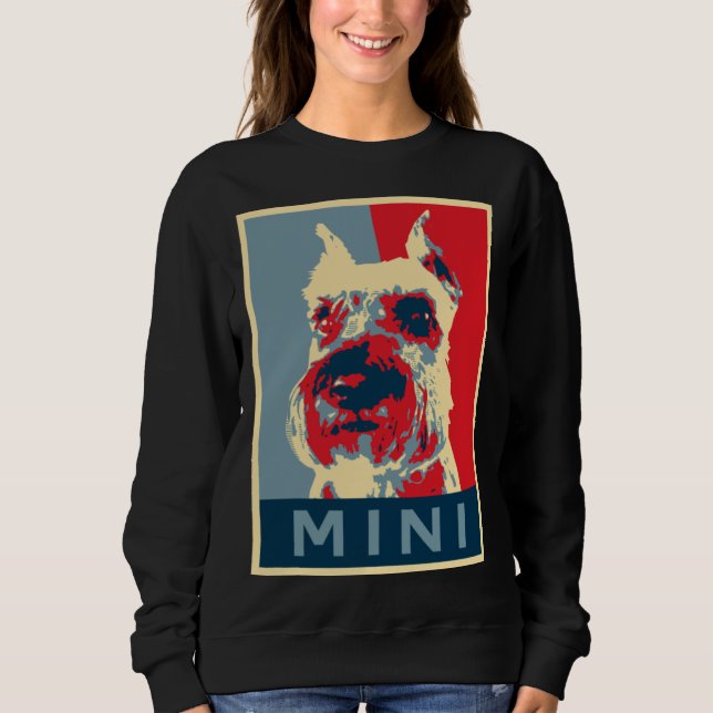 Cute Miniature Schnauzer Election Sweatshirt (Vorderseite)