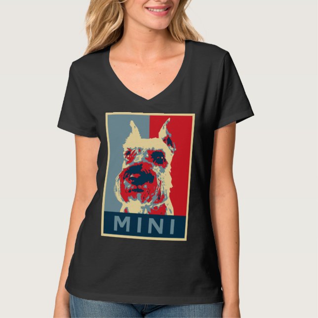 Cute Miniature Schnauzer Election T-Shirt (Vorderseite)