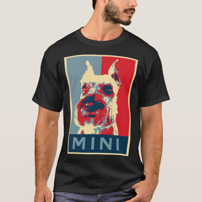 Cute Miniature Schnauzer Election T-Shirt (Vorderseite)