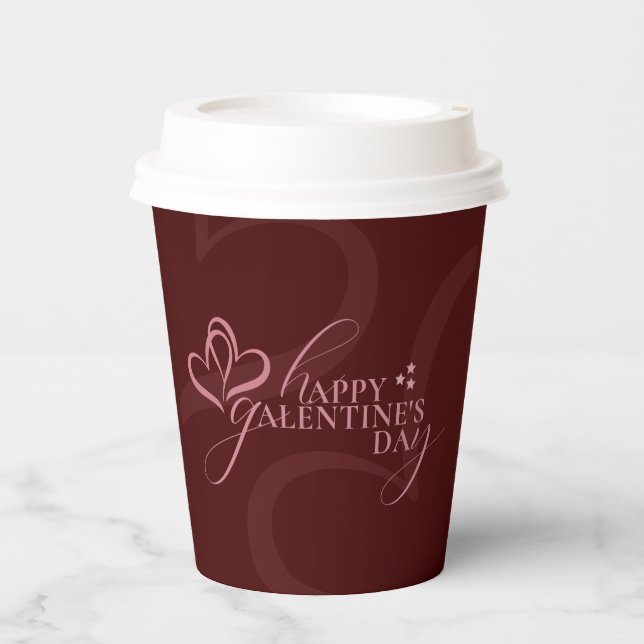 Cute Minimal Modern Chic Script Galentines Day  Pappbecher (Vorderseite)