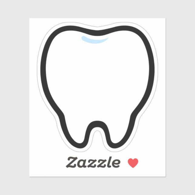 Cute Minimal Tooth Illustration Aufkleber (Blatt)