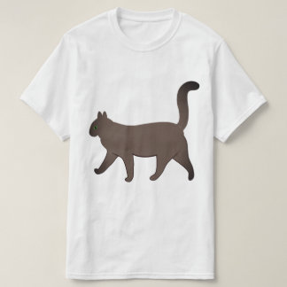 Cute Minimalist Cat Graphic | Simple Walking Cat T-Shirt
