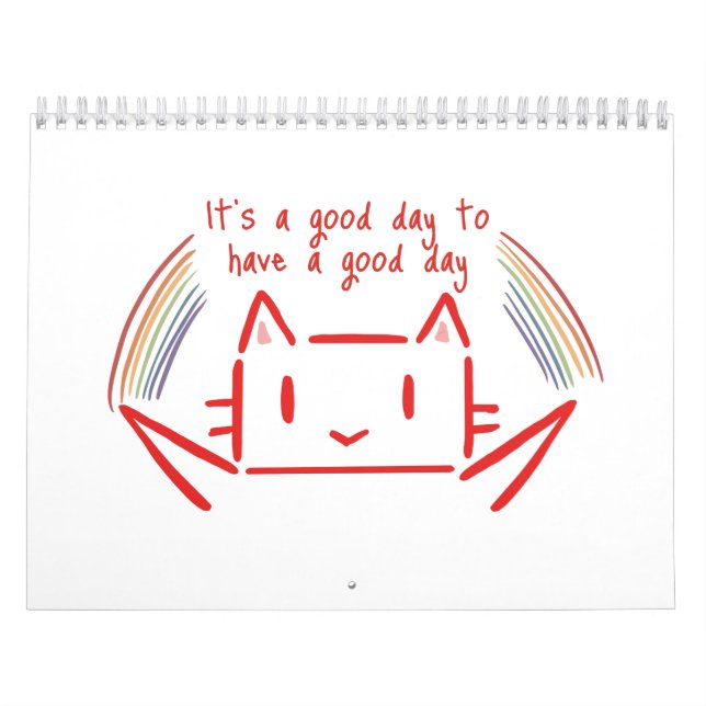 Cute Minimalist Cat Illustration  Kalender (Titelbild)