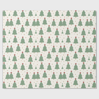 Cute Minimalist Christmas Tree Pattern – Festive Geschenkpapier