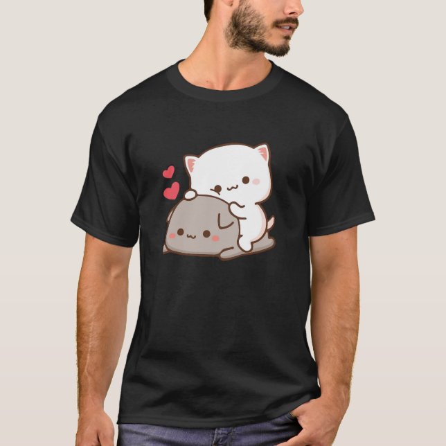 Cute Mochi Peach Cat Classic T-Shirt (Vorderseite)