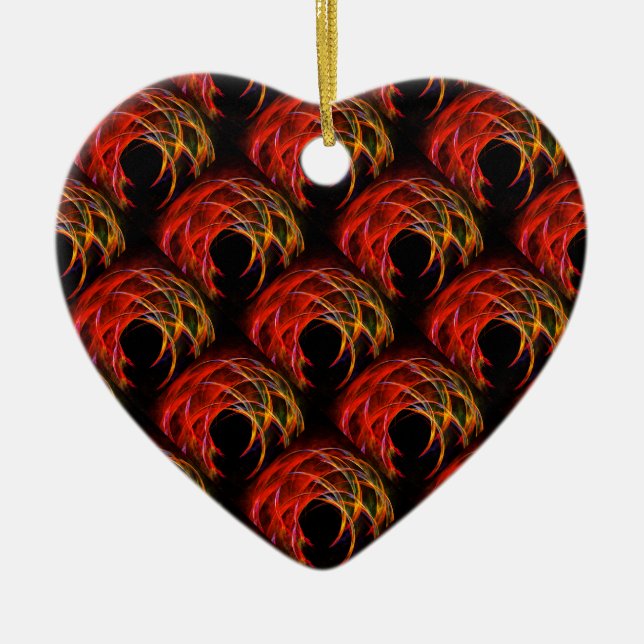 Cute Modern Boho Elegant Abstract Art Pattern #503 Keramik Ornament (Vorne)