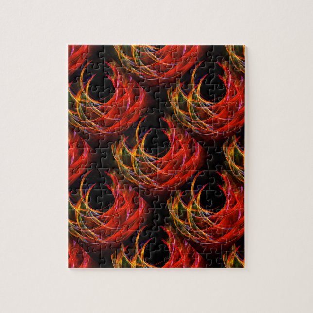 Cute Modern Boho Elegant Abstract Art Pattern #503 Puzzle (Vertikal)