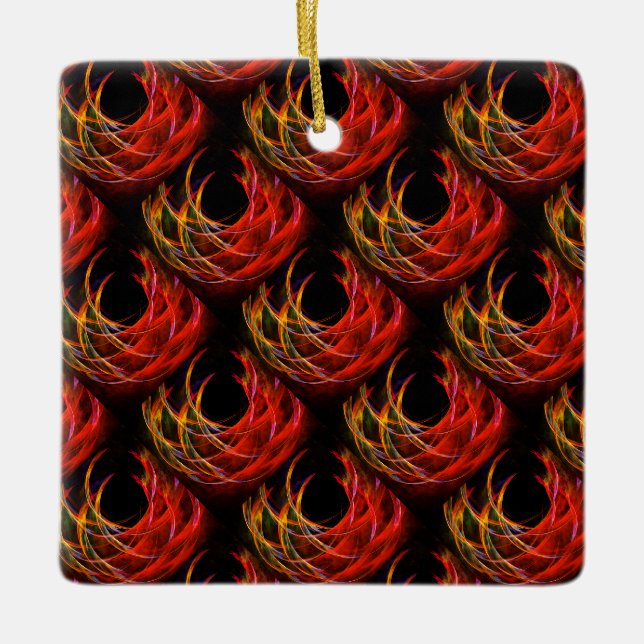 Cute Modern Boho Elegantes abstraktes Kunstmuster  Keramikornament (Vorderseite)