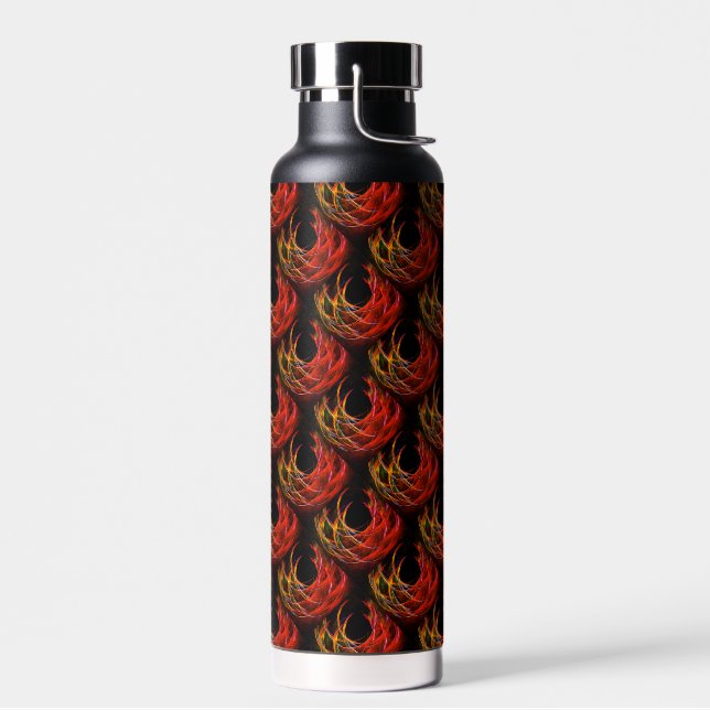 Cute Modern Boho Elegantes abstraktes Kunstmuster  Trinkflasche (Links)