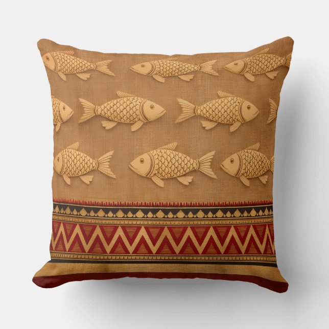 Cute Modern Fish Throw Pillow Kissen (Vorderseite)