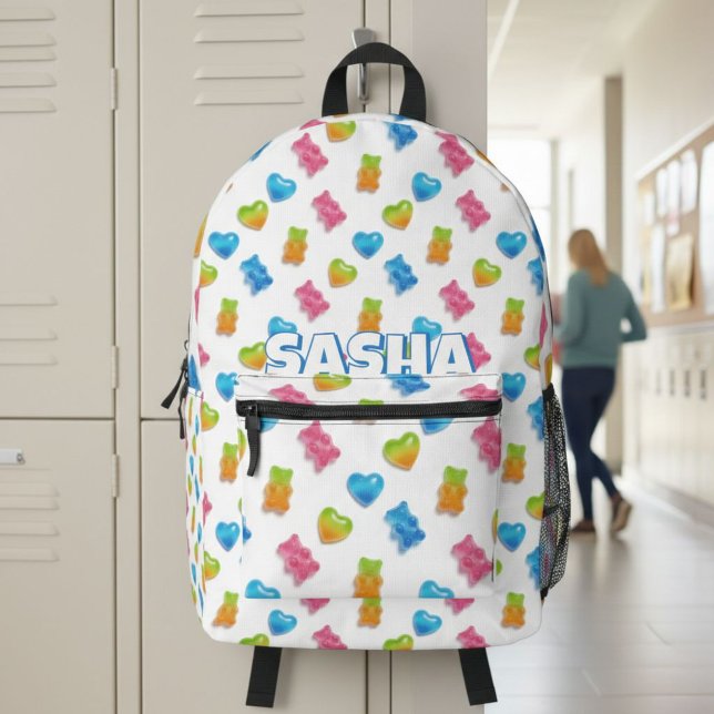 Cute Modern Gummy Bear Backpack - Cool Candy Bedruckter Rucksack (Von Creator hochgeladen)