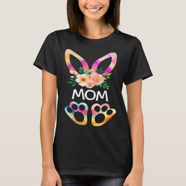 Cute Mom Bunny Tie Dye Print  Family Easter Day Mo T-Shirt (Vorderseite)