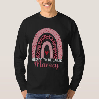 Cute Mom Grandma Blessed To Be Called Mamey Leopar T-Shirt