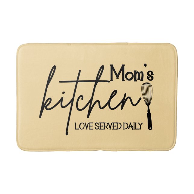 Cute Mom's kitchen word art Badematte (Vorderseite)