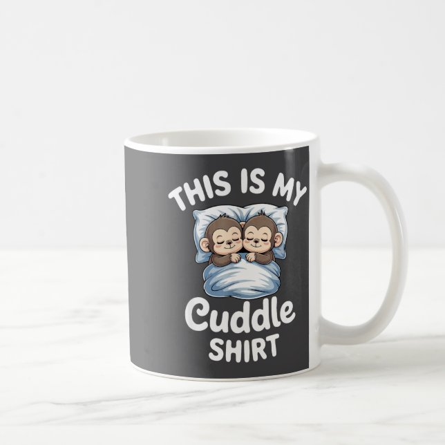 Cute Monkey Sleep Couple This Is My Cuddle  Kaffeetasse (Rechts)
