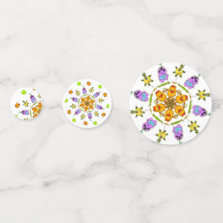 cute monster paper plates confetti  konfetti