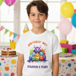 Cute Monsters Kids Birthday Party T-Shirt