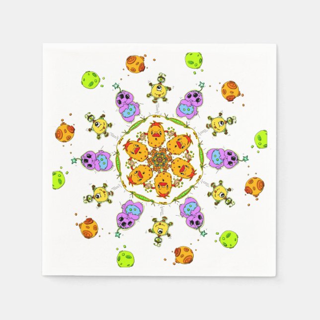 cute monsters serviette (Vorderseite)