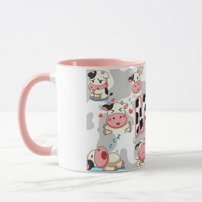 Cute “Moo Cow” Cartoon Design Tasse (Links)