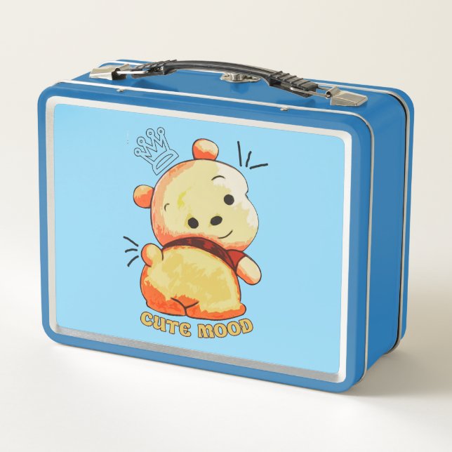 Cute Mood Cartoon Bear Metal Lunchbox (Rückseite)