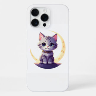 Cute Moon Cat Phone Case – Magical Kitten Design iPhone 16 Pro Max Hülle