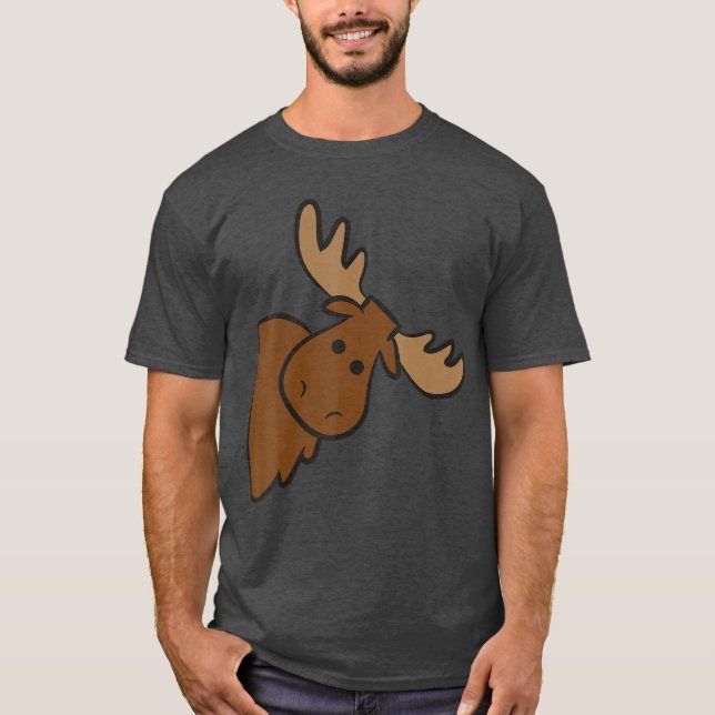 Cute Moose Elk Deer Funny Alaska Moose Small gift T-Shirt (Vorderseite)
