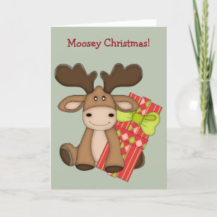 Cute Moosey Christmas Feiertagskarte