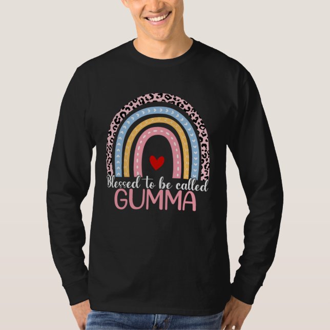 Cute Mother s Day Blessed To Be Called Gumma Rainb T-Shirt (Vorderseite)