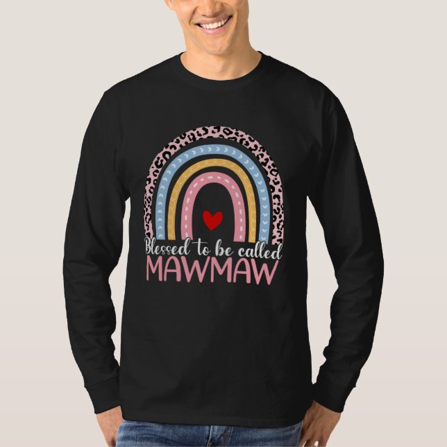 Cute Mother s Day Blessed To Be Called Mawmaw Rain T-Shirt (Vorderseite)