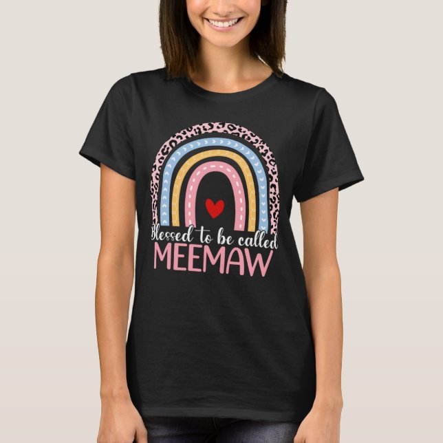 Cute Mother s Day Blessed To Be Called Meemaw Rain T-Shirt (Vorderseite)